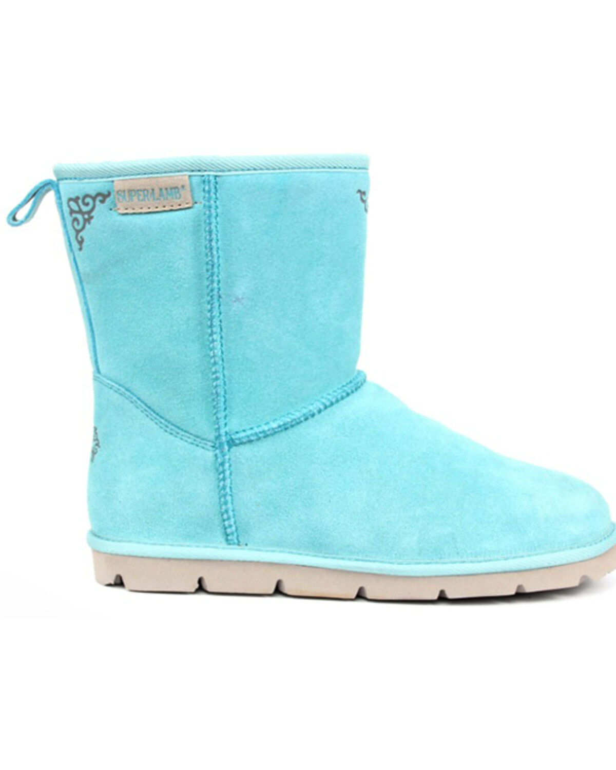 Superlamb Women's Argali 7.5" Suede Leather Pull On Casual Boots - Round Toe