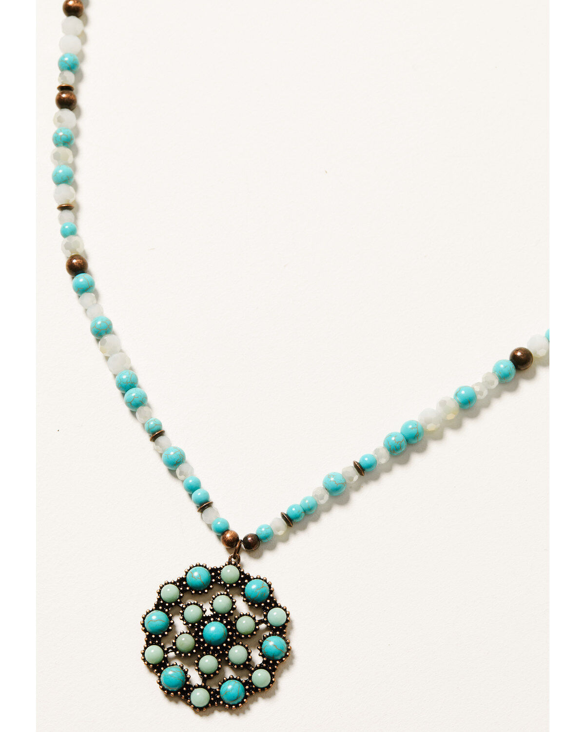Shyanne Women's Mystic Skies Beaded Medallion Necklace