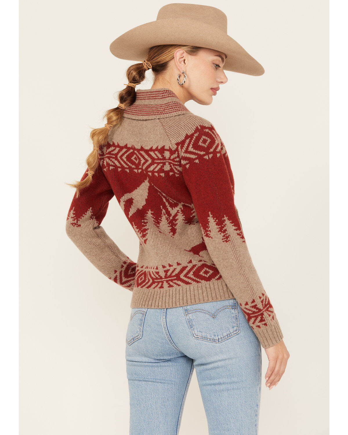 Pendleton Women's Alpine Print Zip Cardigan