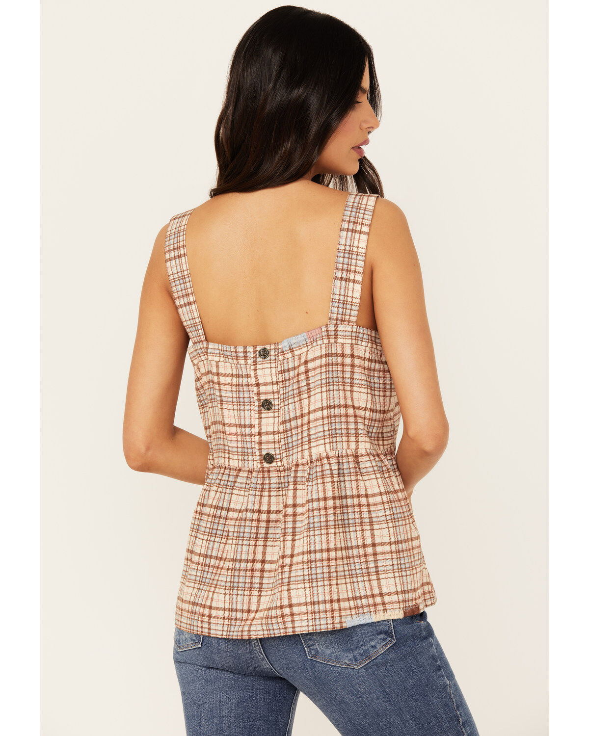 Cleo + Wolf Women's Beverly Plaid Print Sleeveless Tank