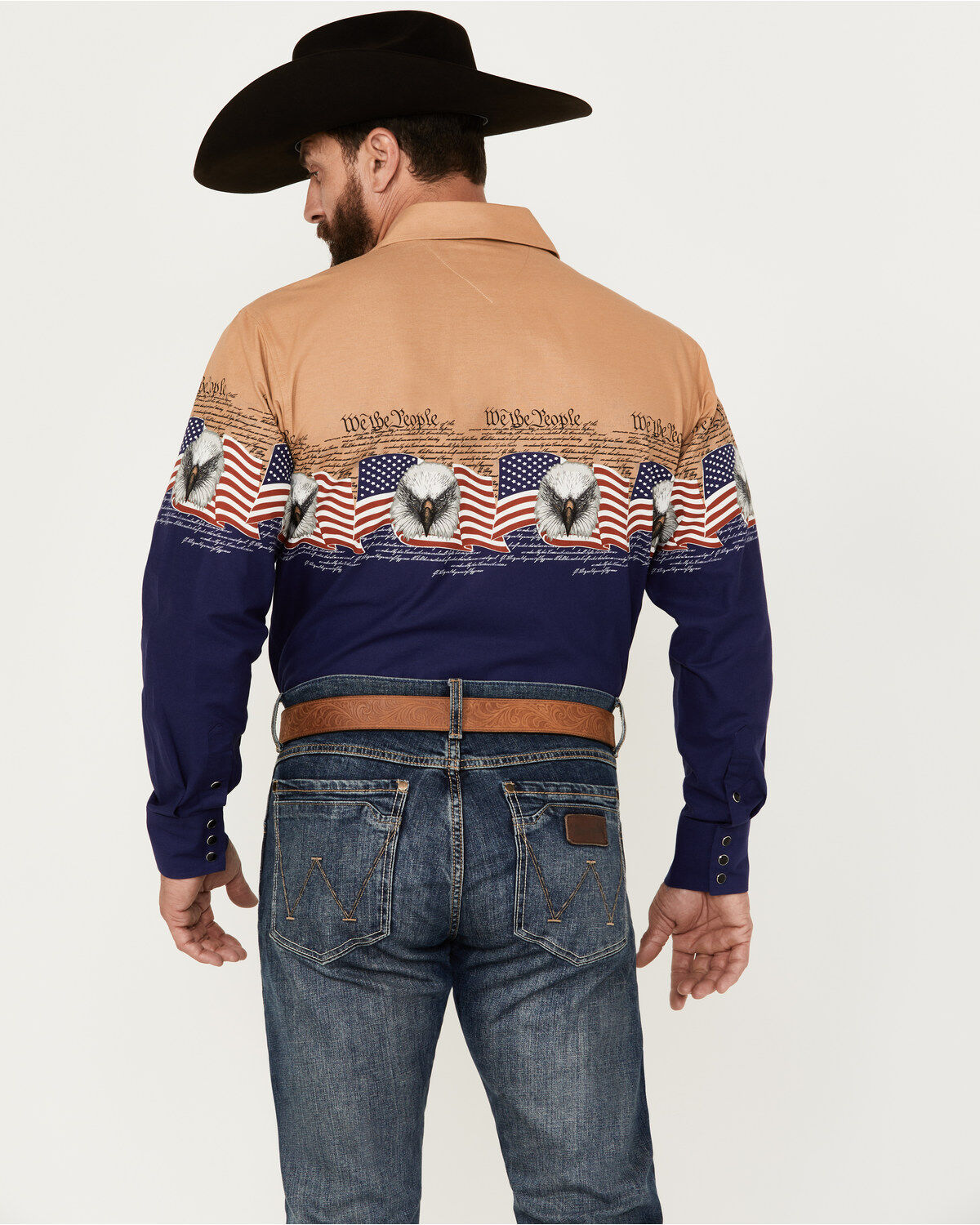 Panhandle Men's We The People Border Long Sleeve Snap Western Shirt