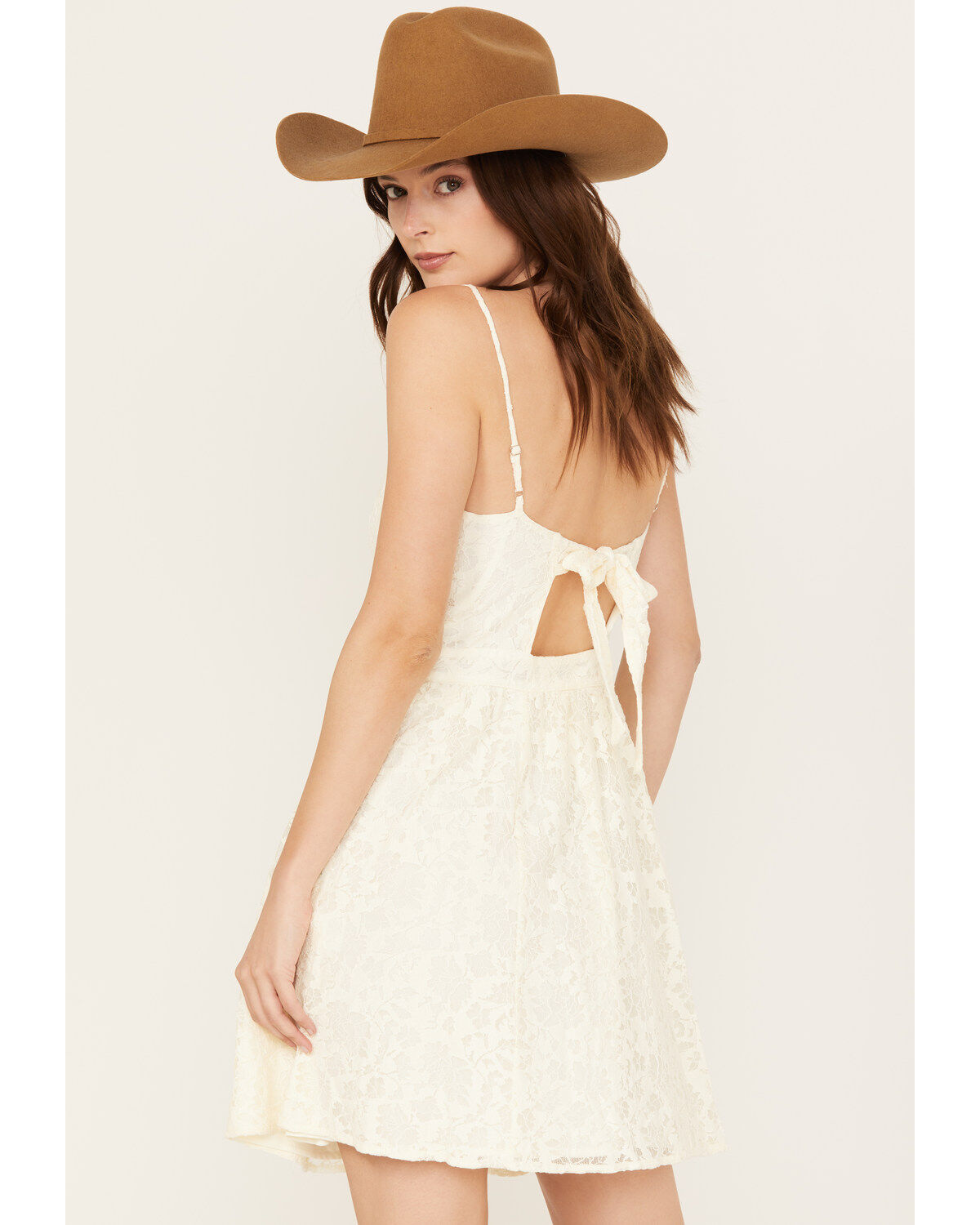 Molly Bracken Women's Lace Button Down Sleeveless Mini Dress