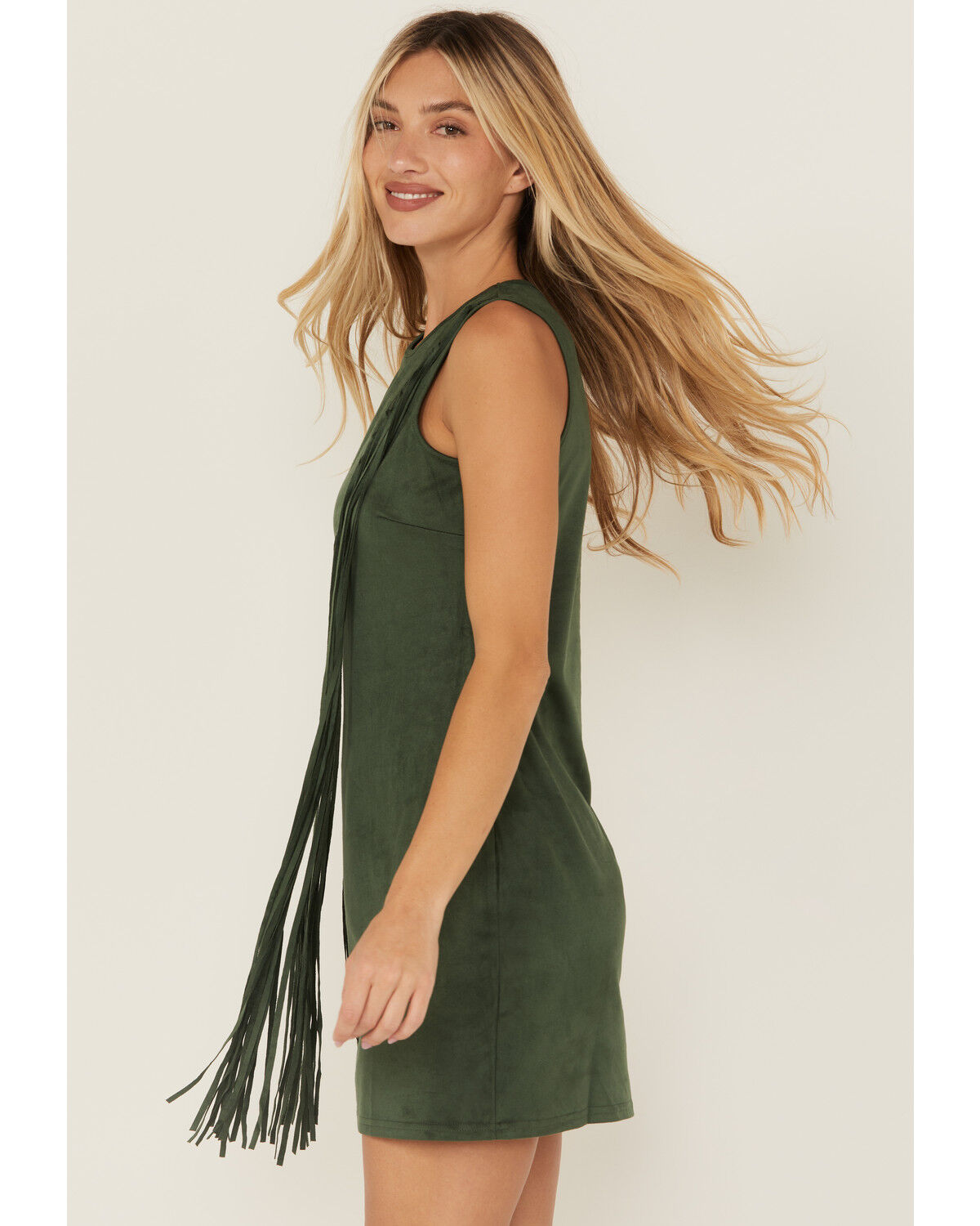 Rock & Roll Denim Women's Fringe Mini Dress