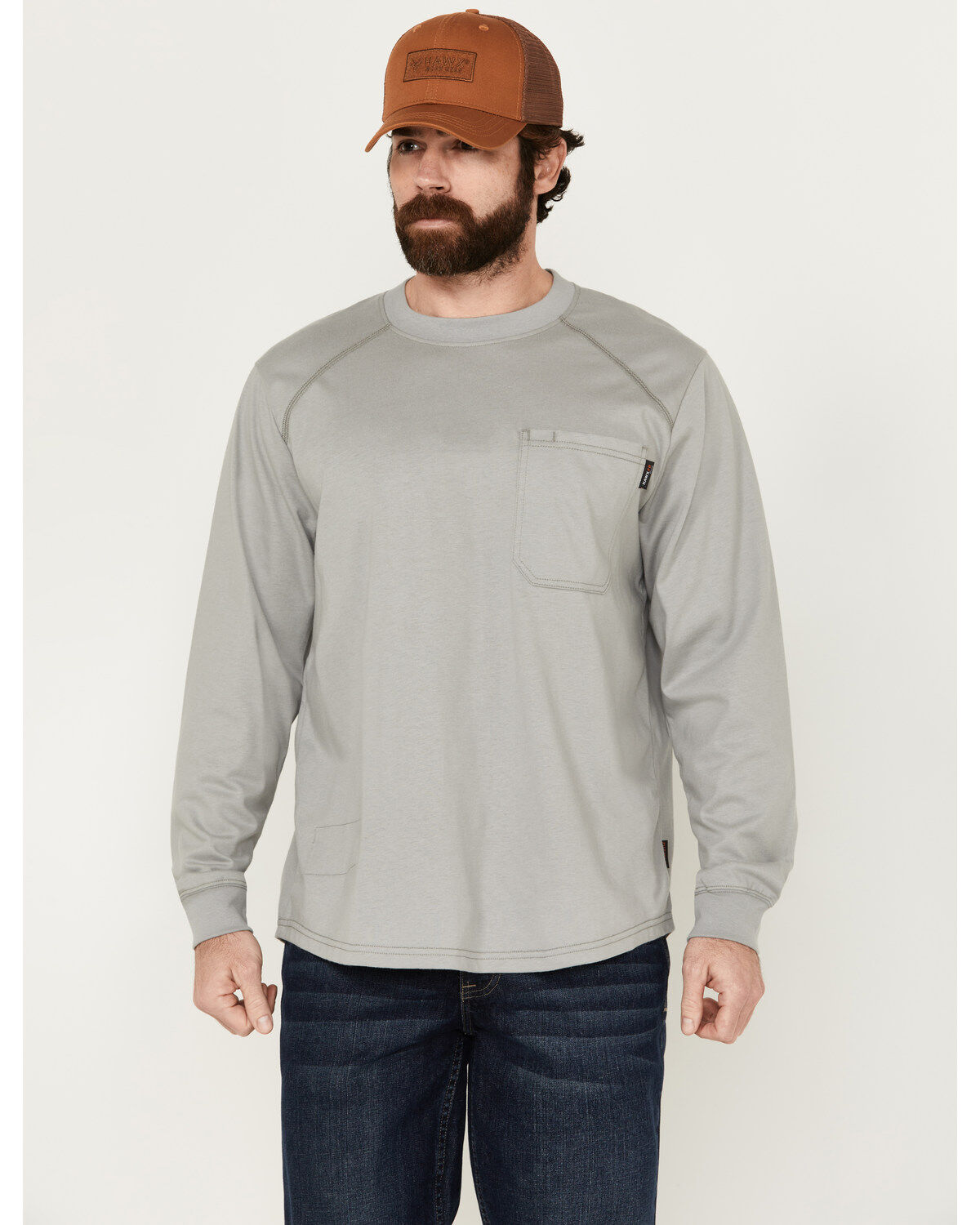 Hawx Men's FR Long Sleeve Pocket T-Shirt - Tall