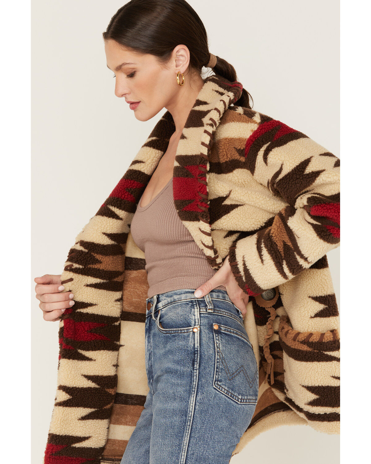 Tasha Polizzi Women's Stable Southwestern Print Sherpa Jacket