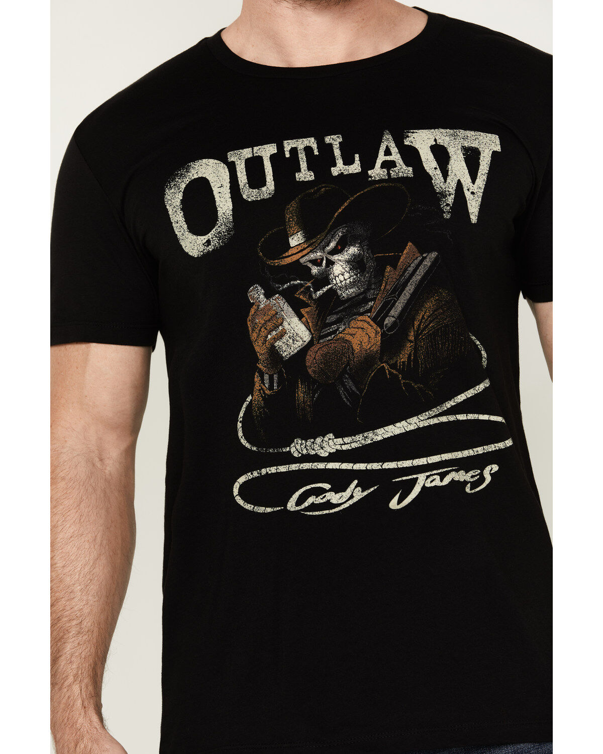 Cody James Men's Outlaw Short Sleeve Graphic T-Shirt