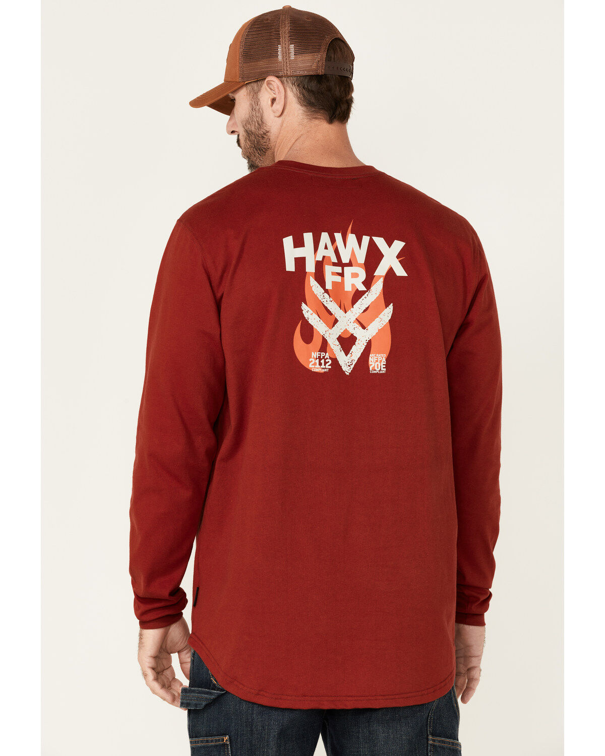 Hawx Men's FR Logo Graphic Long Sleeve Work T-Shirt
