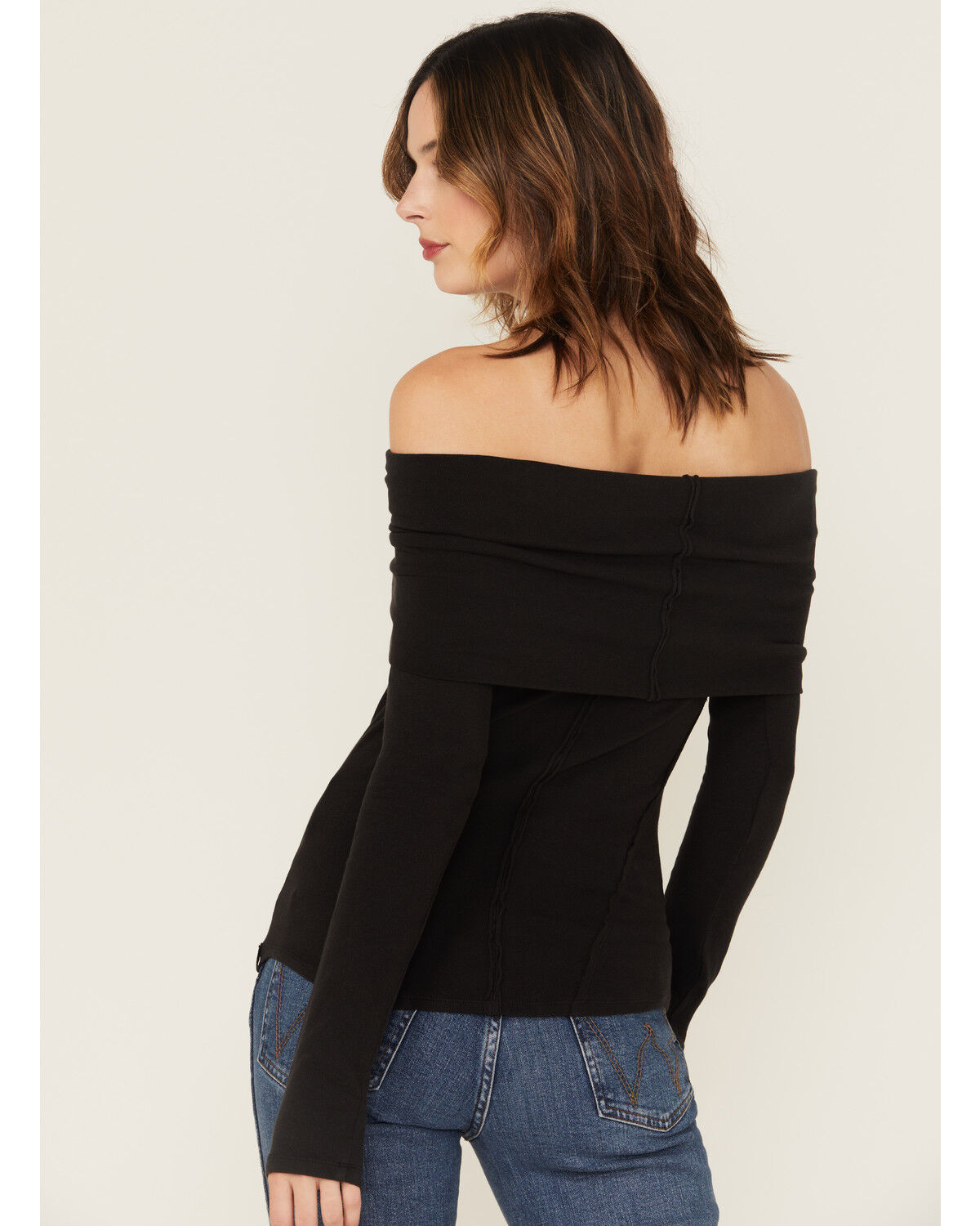 Free People Women's Iris Layering Off The Shoulder Long Sleeve Shirt