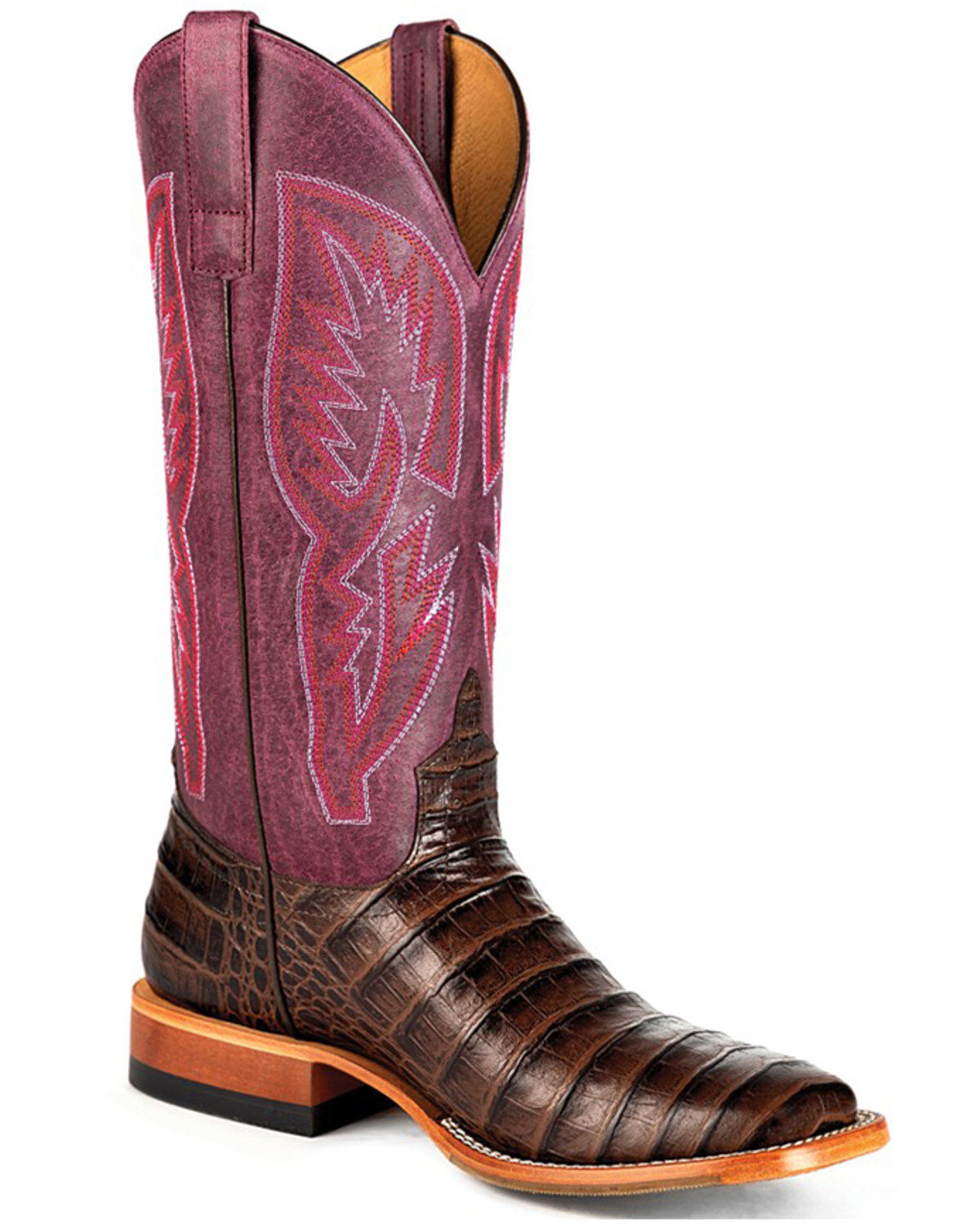 Macie Bean Women's With All My Bite Caiman Print Tall Western Boots - Square Toe