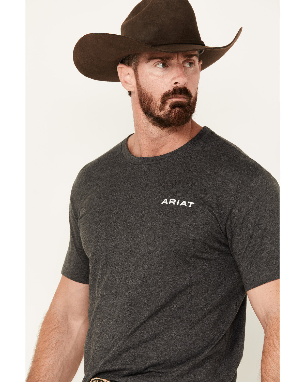 Ariat Men's Wooden Badges Logo Short Sleeve Graphic T-Shirt