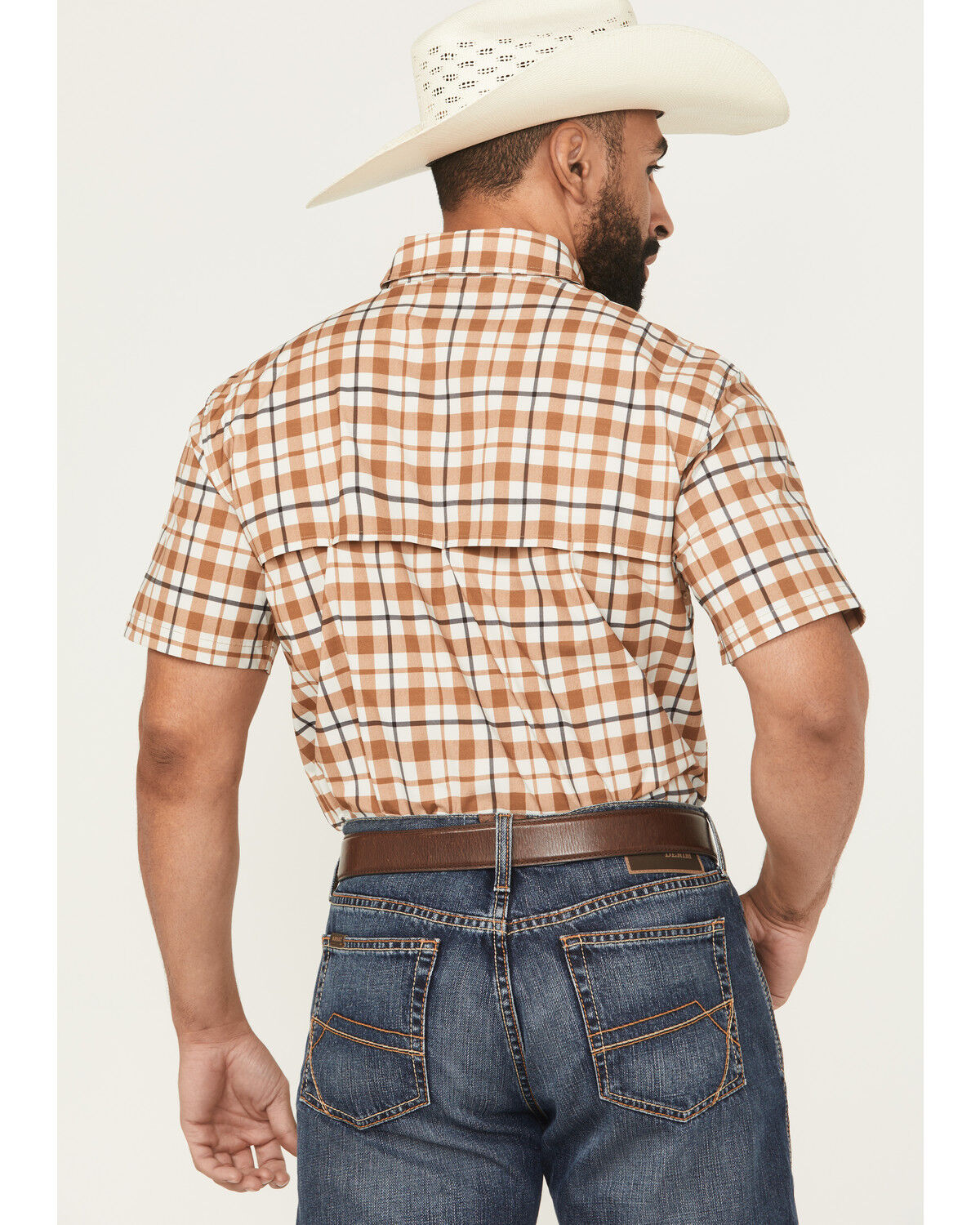 Carhartt Men's Force&reg; Sun Defender&reg; Relaxed Fit Lightweight Plaid Print Short Sleeve Button-Down Work Shirt