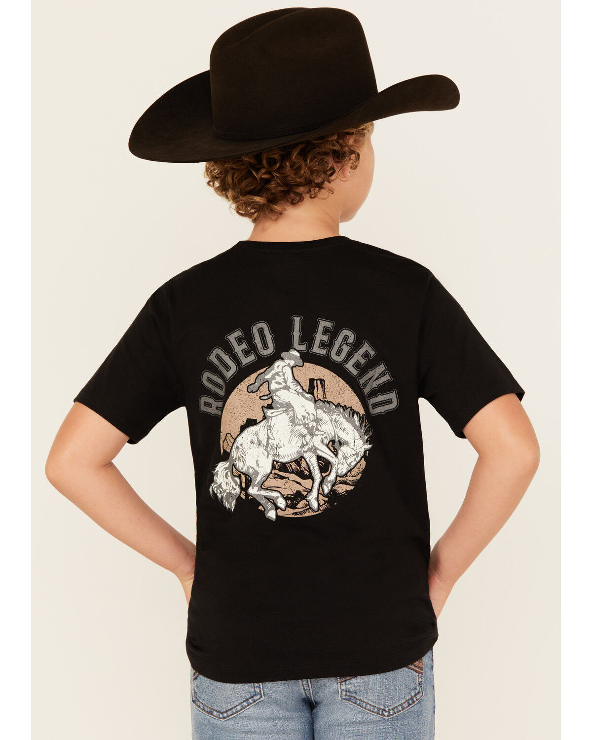 Sable Sky Boys' Rodeo Legend Short Sleeve Graphic T-Shirt