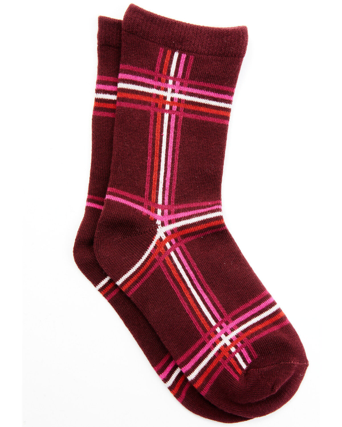Shyanne Girls' Plaid Print Crew Socks