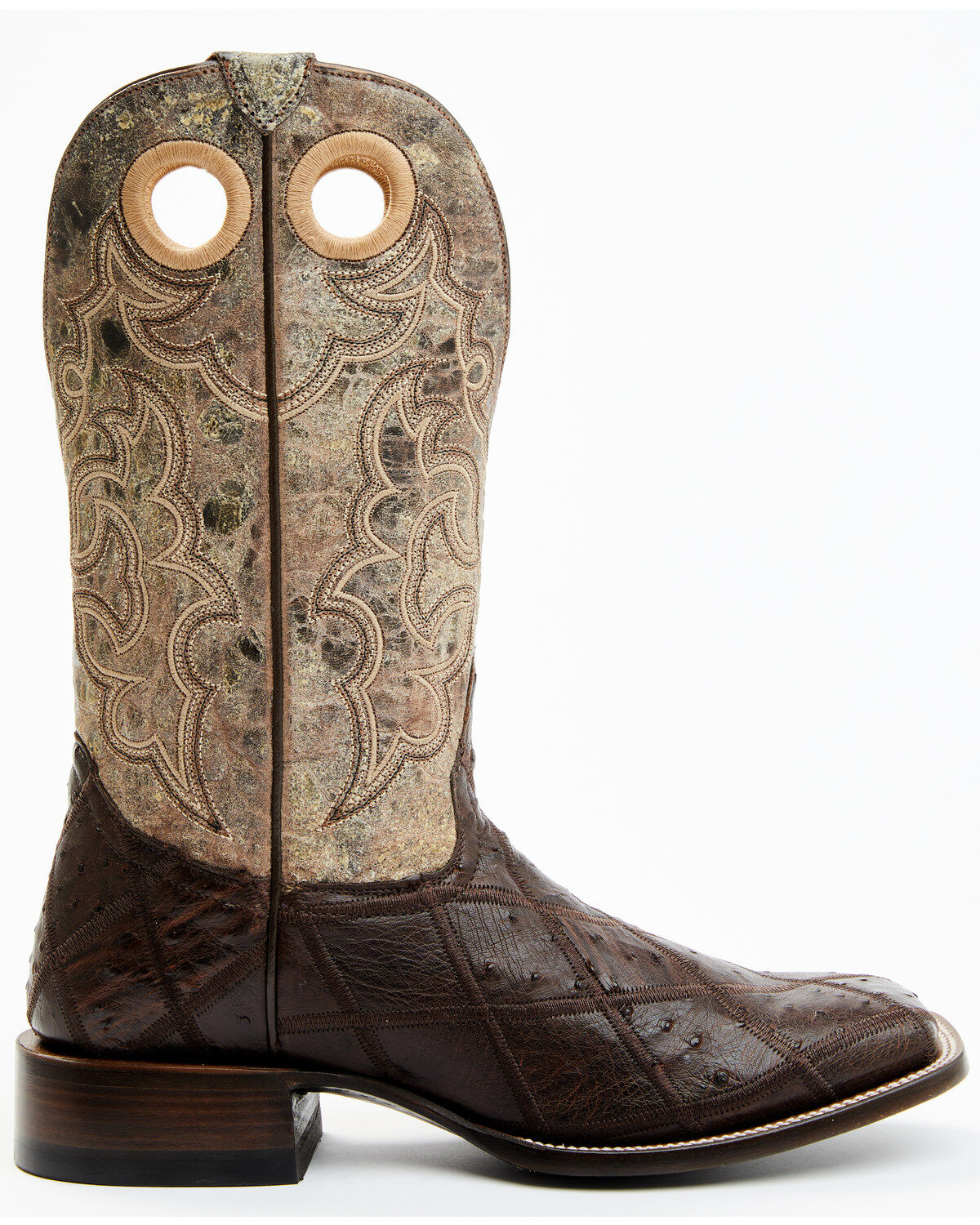Cody James Men's Exotic Full Quill Ostrich Western Boots - Broad Square Toe