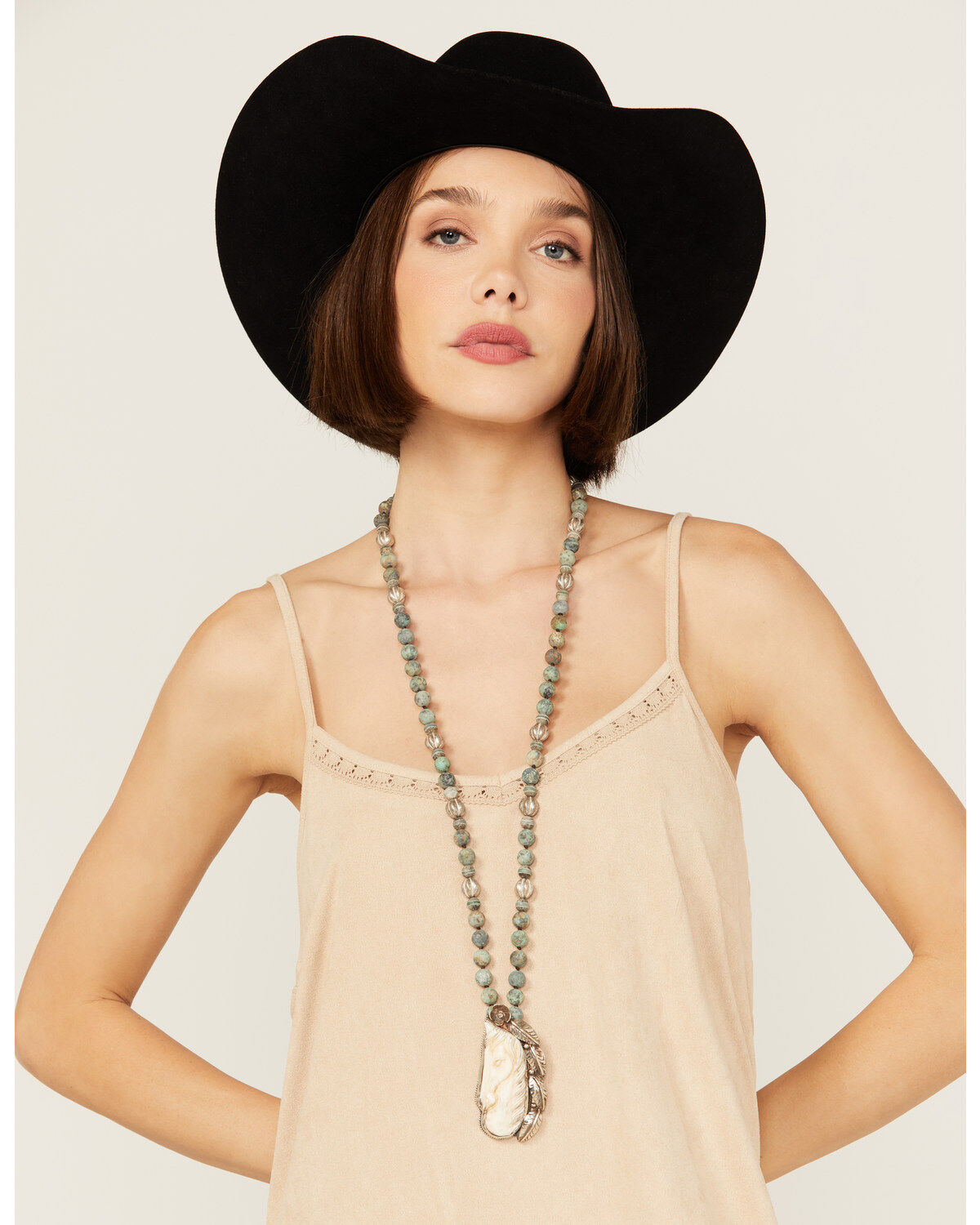 Erin Knight Designs Women's Vintage Hand Knotted Beads With Horse Pendant Necklace