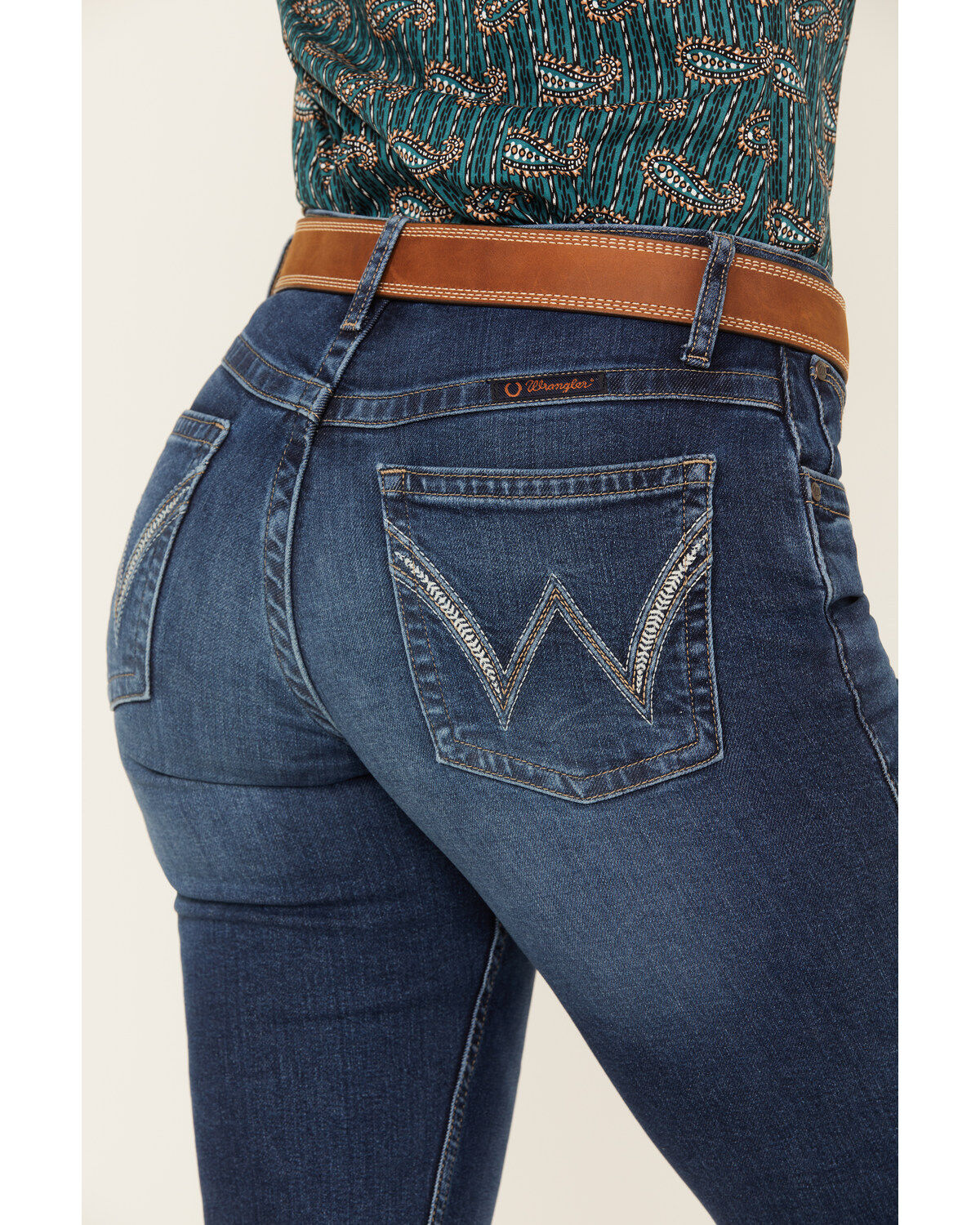 Wrangler Women's Q-Baby Dark Wash Mid Rise Bootcut Ultimate Riding Jeans