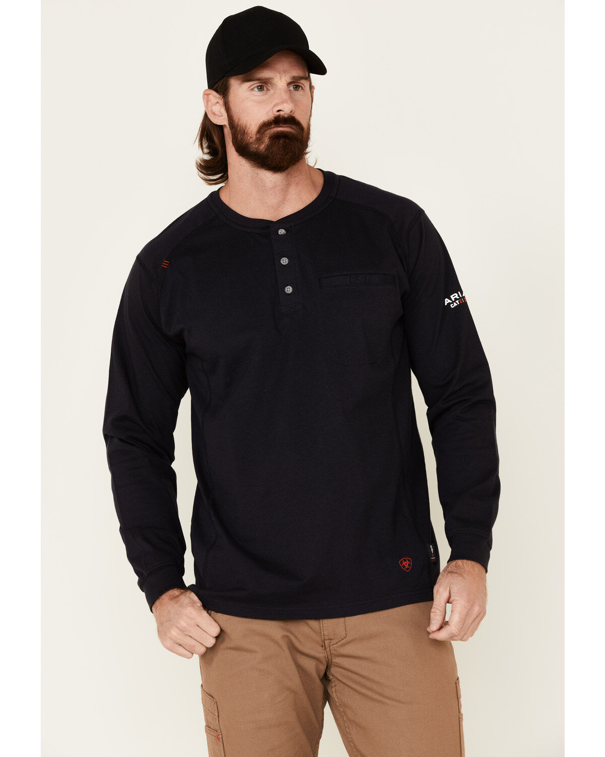 Ariat Men's FR Air Henley Long Sleeve Work Shirt