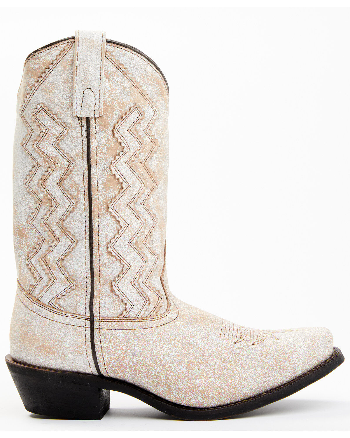 Laredo Women's Rustic Bone Overlay Western Boots - Square Toe