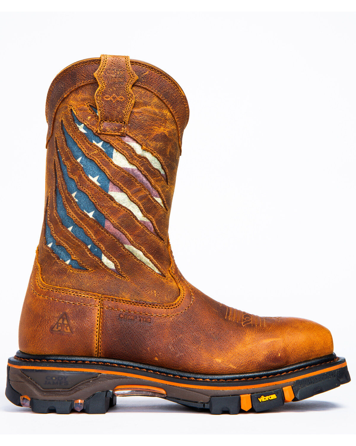 Cody James Men's Flag Western Work Boots - Nano Composite Toe