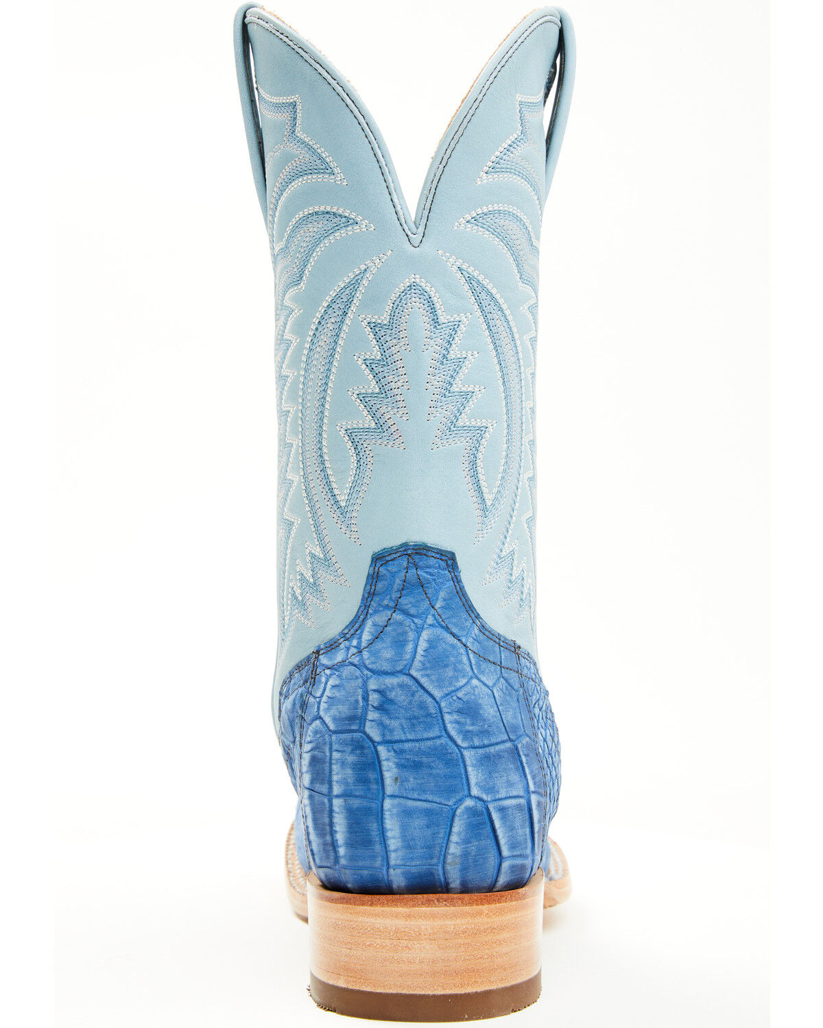 El Dorado Men's Exotic American Alligator Western Boots - Broad Square Toe