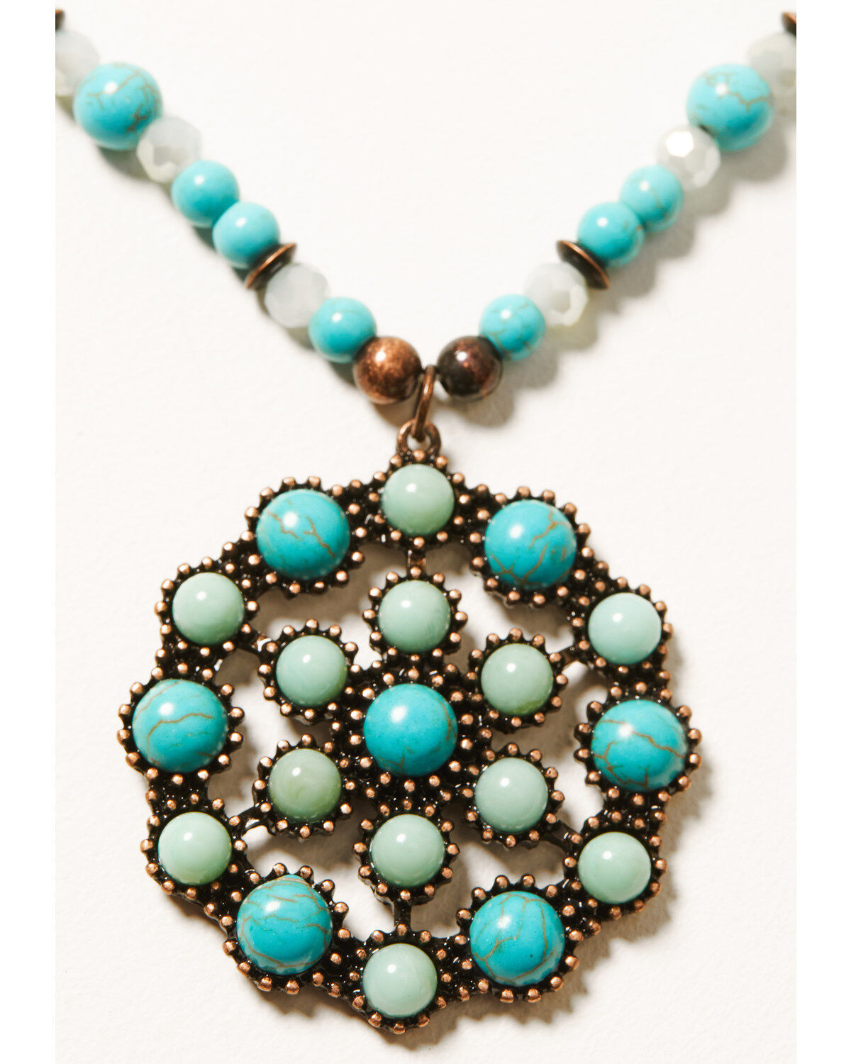 Shyanne Women's Mystic Skies Beaded Medallion Necklace