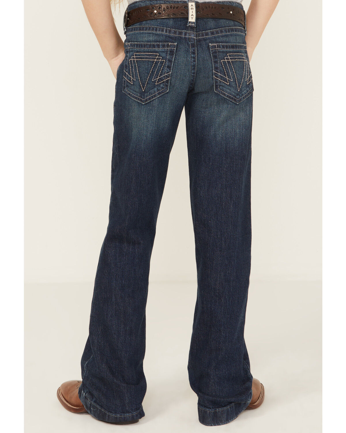 Ariat Girls' Elsie Dark Wash Trouser Denim Jeans