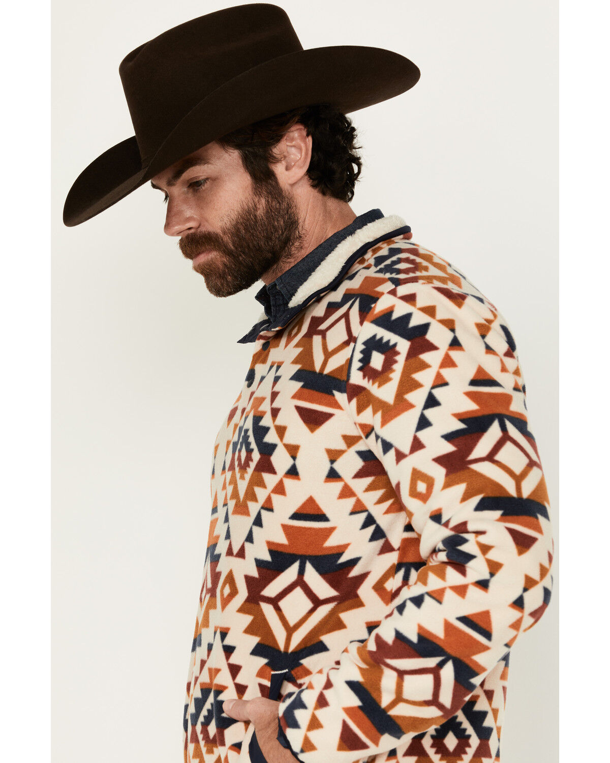 Cody James Men's Base Camp Southwestern Print 1/4 Snap Pullover