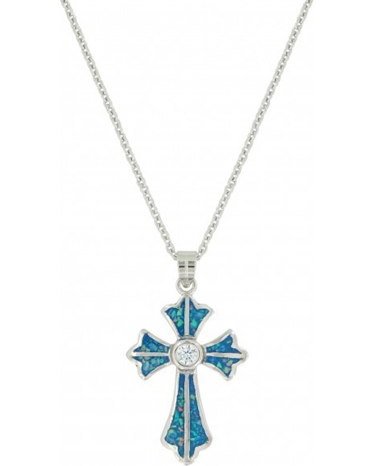 Montana Silversmiths Women's River of Lights Cross Necklace