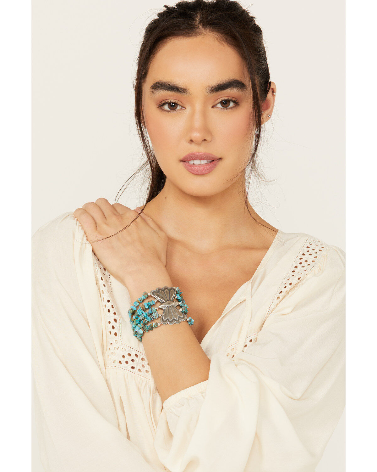 Paige Wallace Women's Bow Concho Turquoise Bracelet