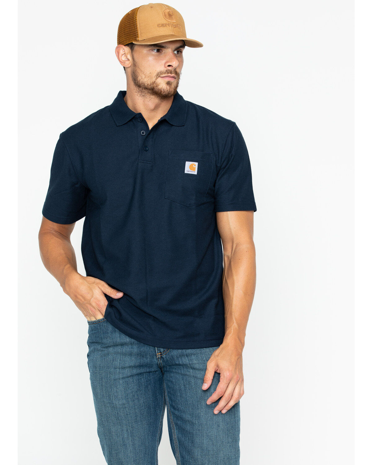 Carhartt Men's Contractor's Pocket Short Sleeve Polo Work Shirt - Big & Tall