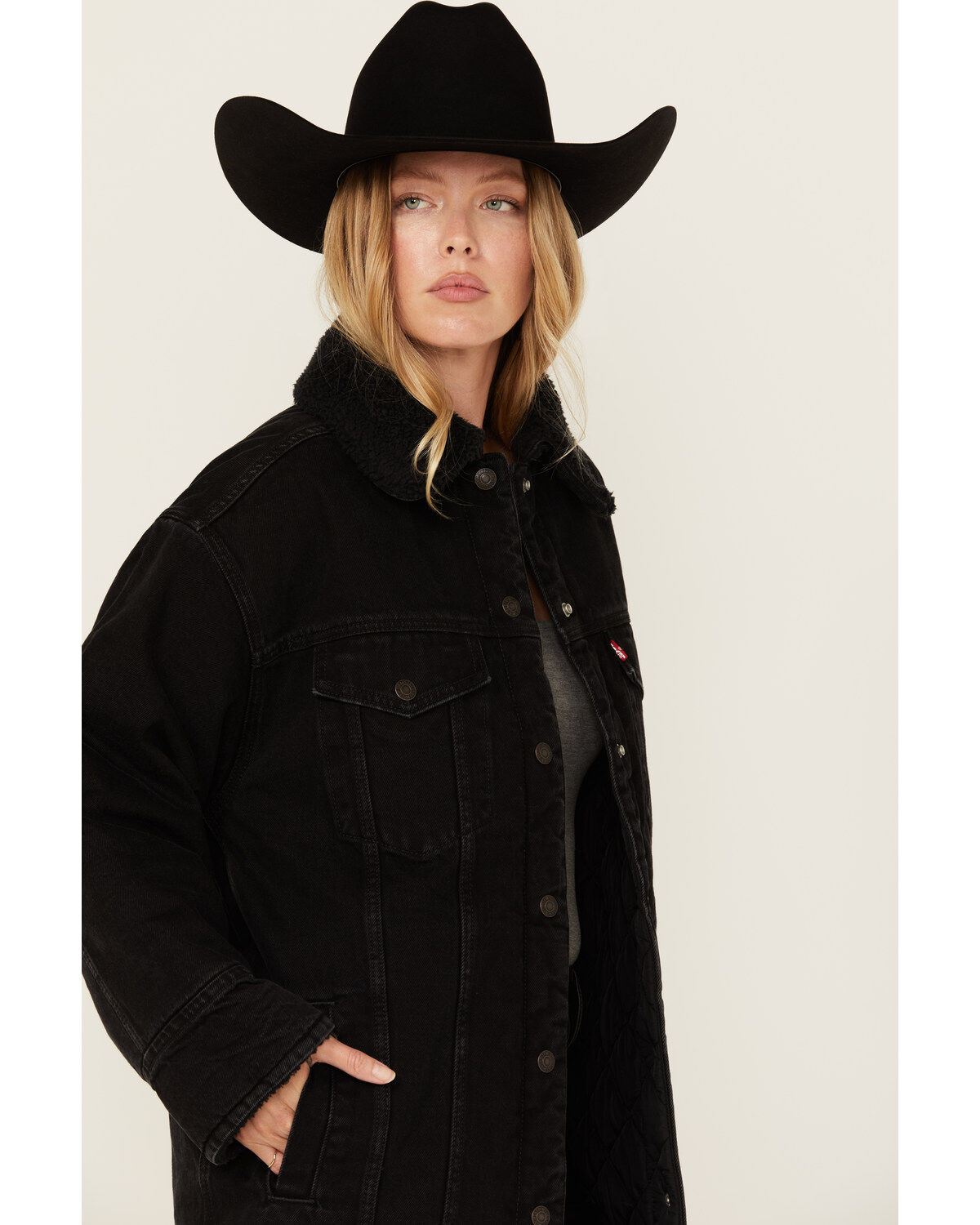 Levi's Women's Longline Padded Trucker Jacket