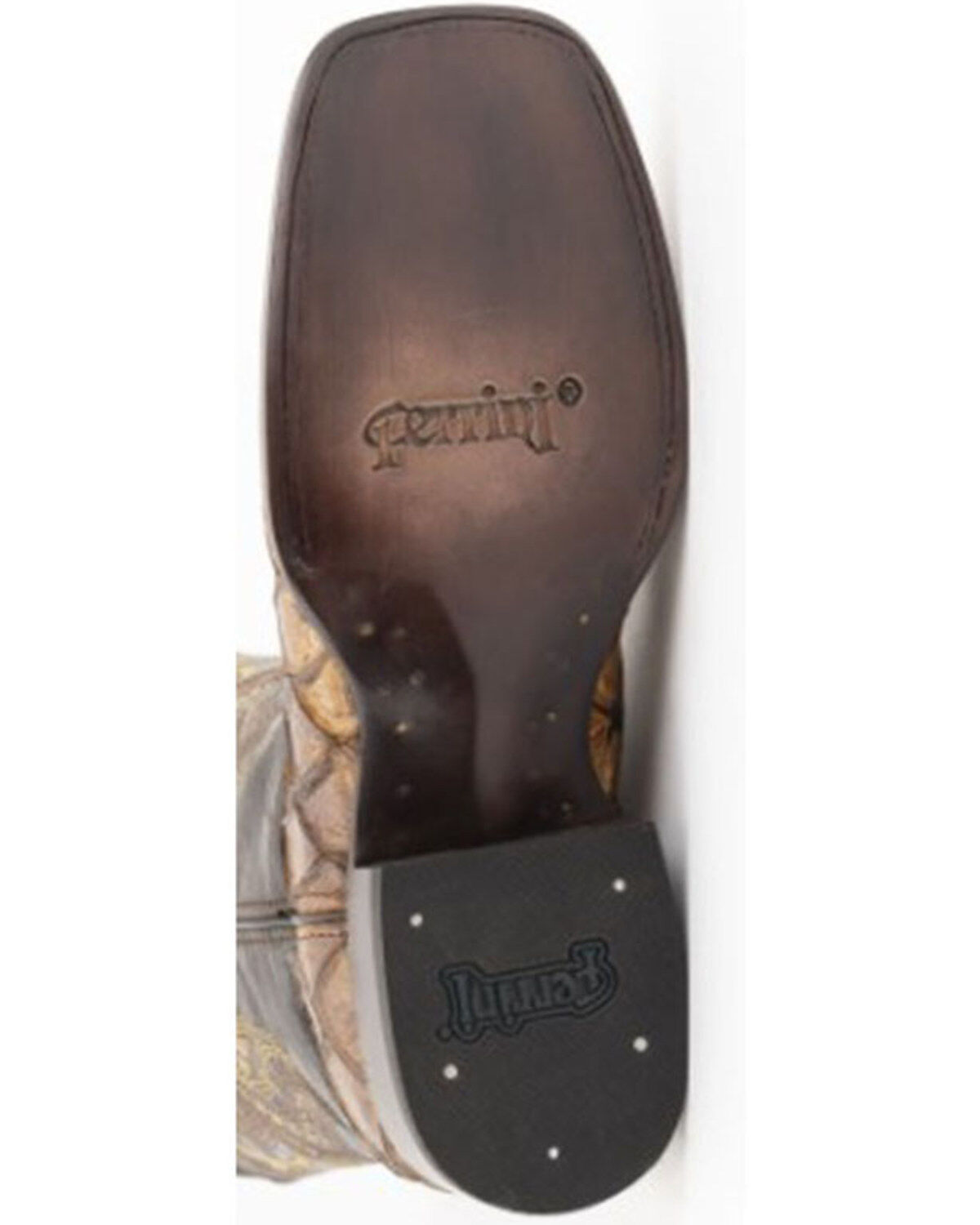 Ferrini Men's Bronco Pirarucu Print Western Boots - Broad Square Toe
