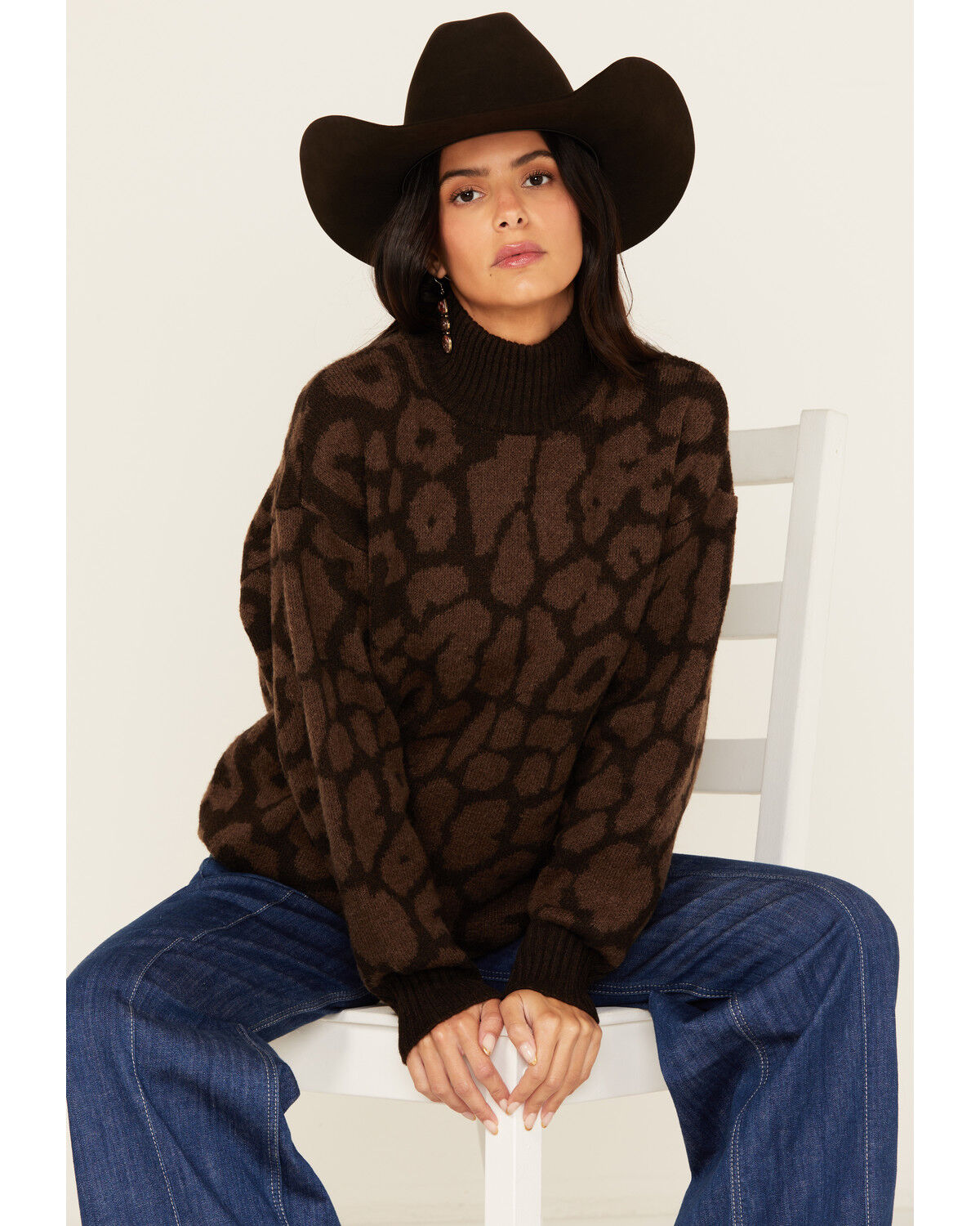 Ariat Women's Leopard Print Turtleneck Sweater