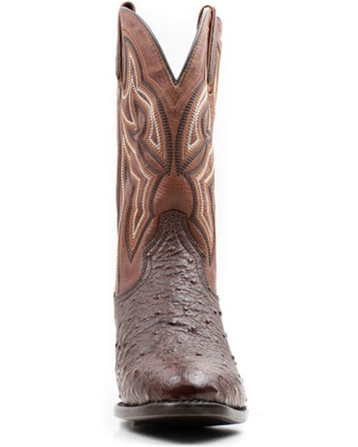 Dan Post Men's 12" Hand Ostrich Quill Exotic Western Boots - Round Toe