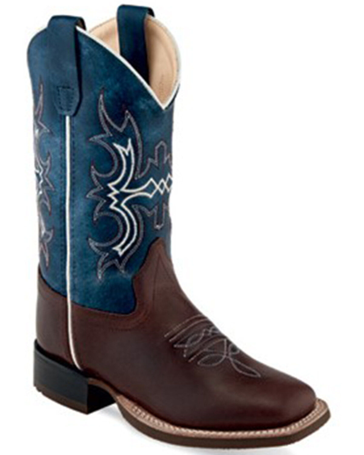 Old West Boys' Wipe Out Western Boots - Broad Square Toe