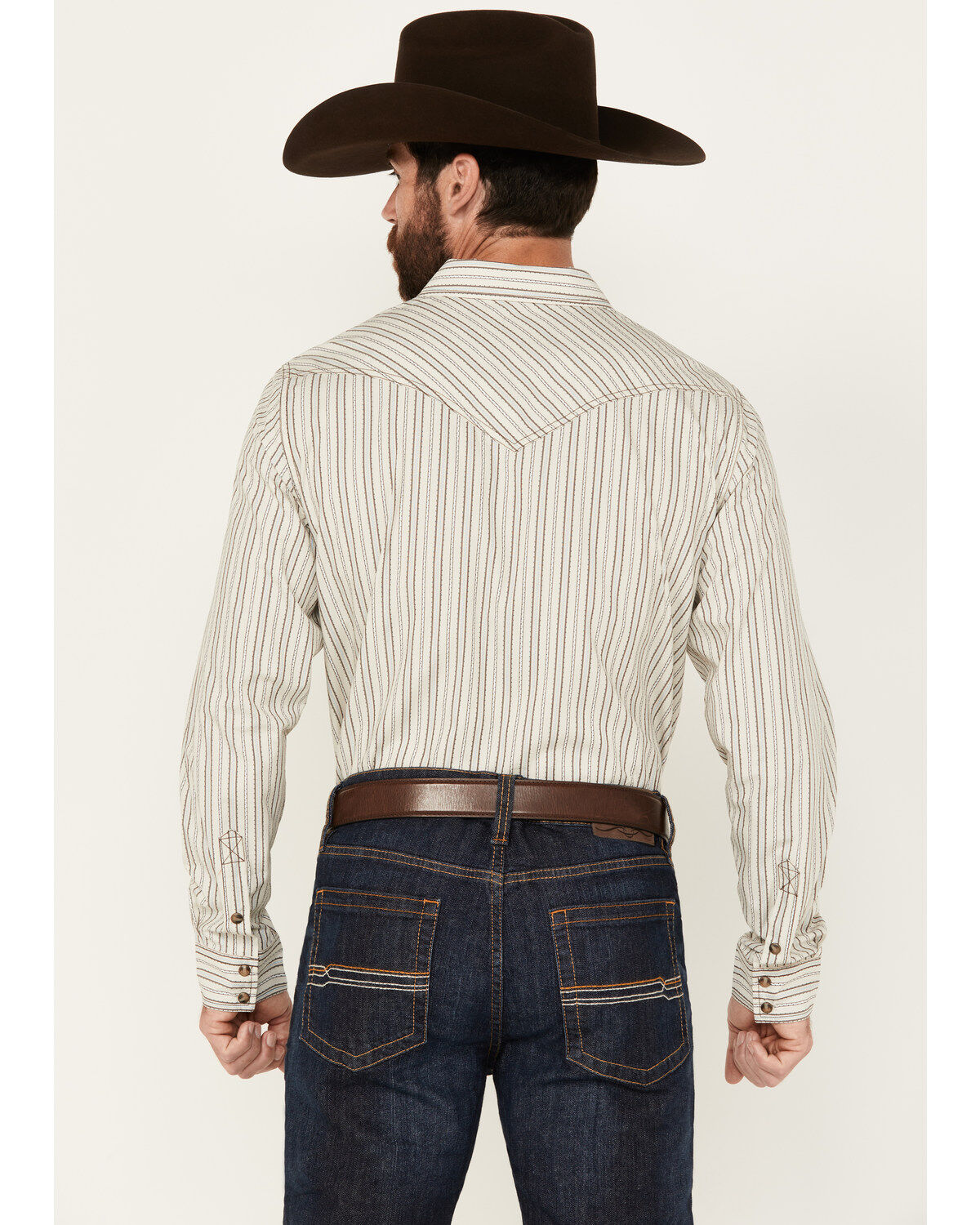 Cody James Men's Straight Lines Striped Long Sleeve Snap Western Shirt