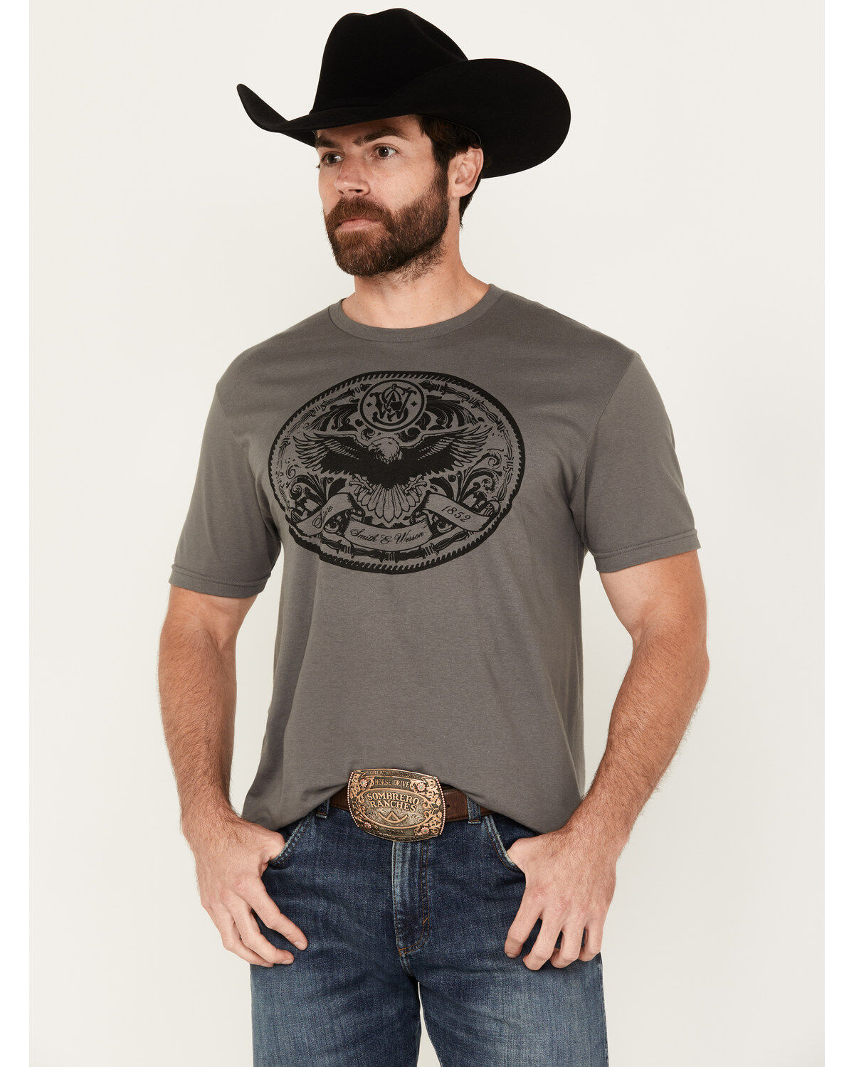 Smith & Wesson Men's Eagle Buckle Short Sleeve Graphic T-Shirt