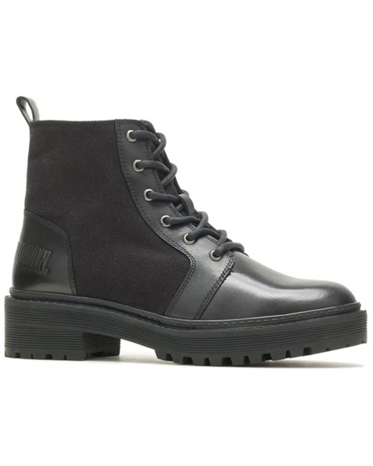 Harley Davidson Women's Valene Canvas 5" Lace-Up Moto Boots - Round Toe
