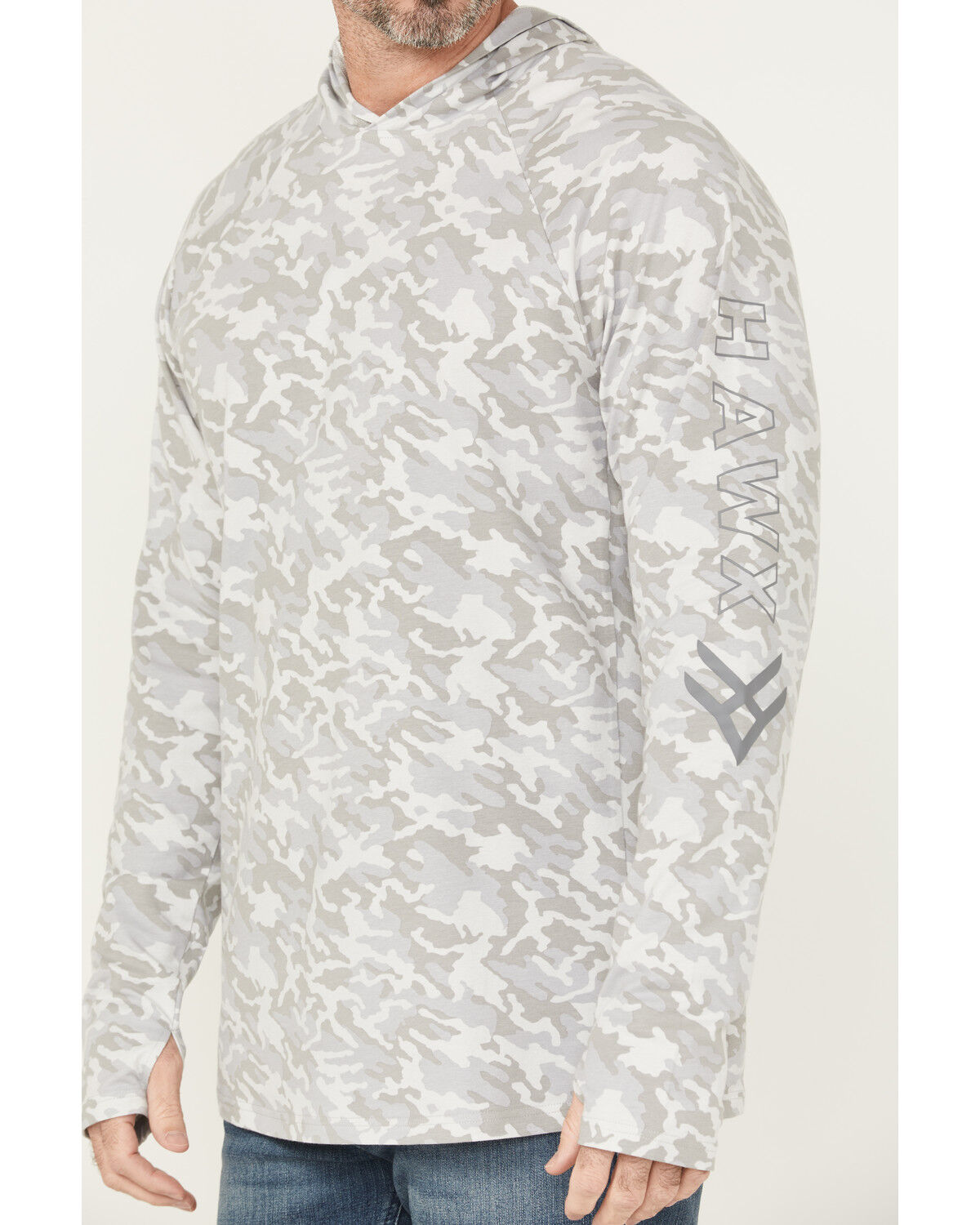 Hawx Men's Sundown Camo Print Hooded Work Shirt