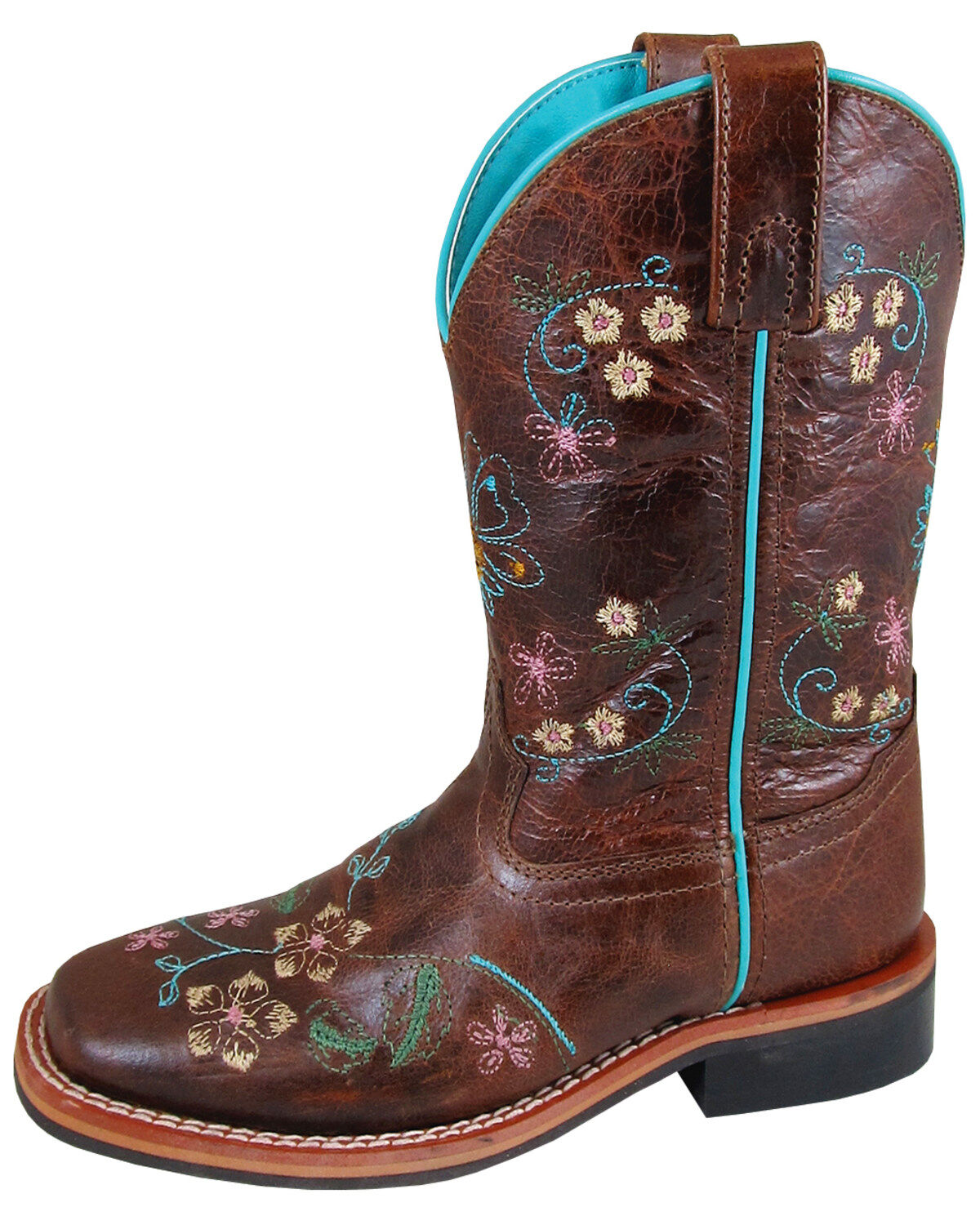 Smoky Mountain Girls' Floralie Western Boots - Square Toe