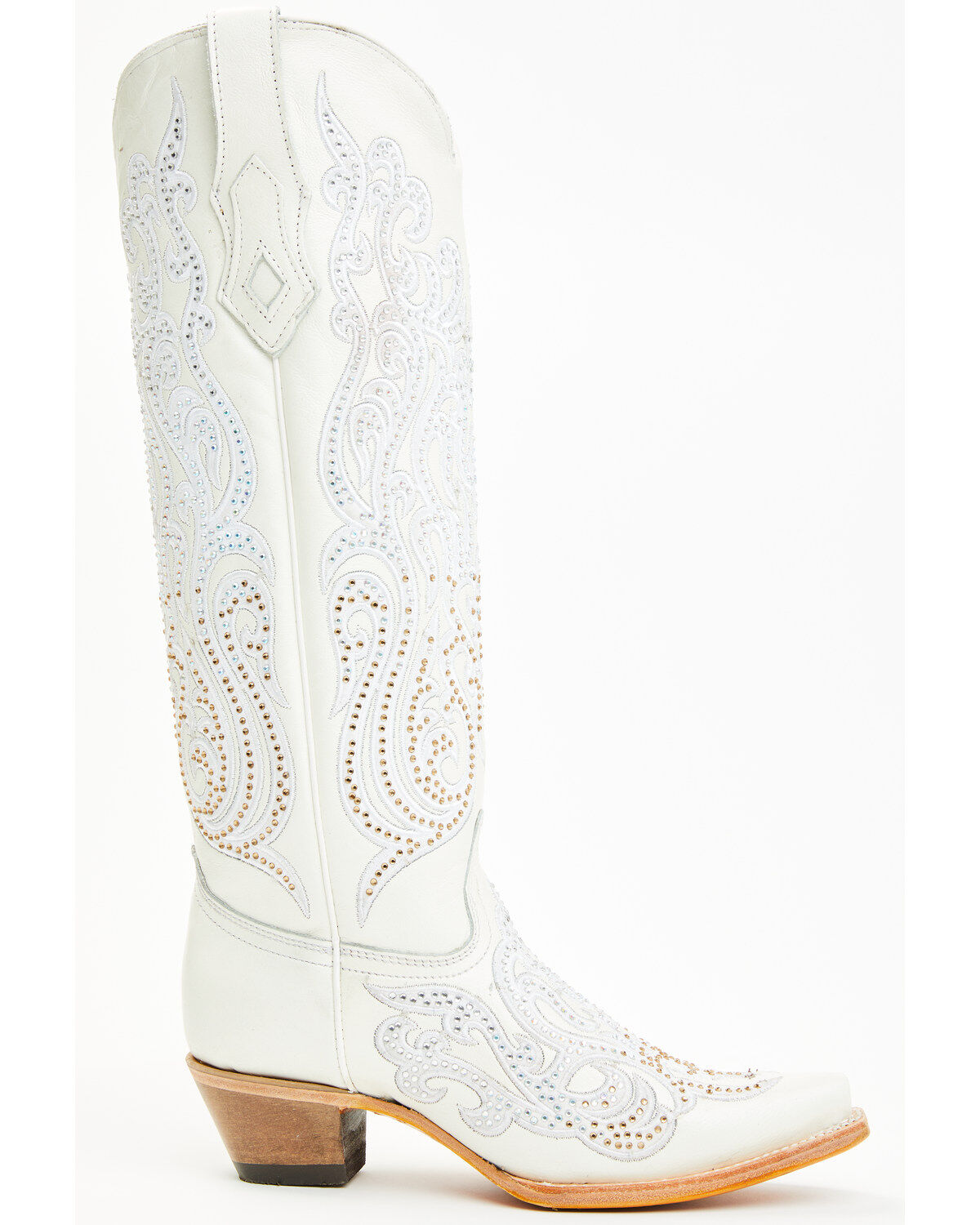 Corral Women's Crystal Embroidered Tall Western Boots - Snip Toe