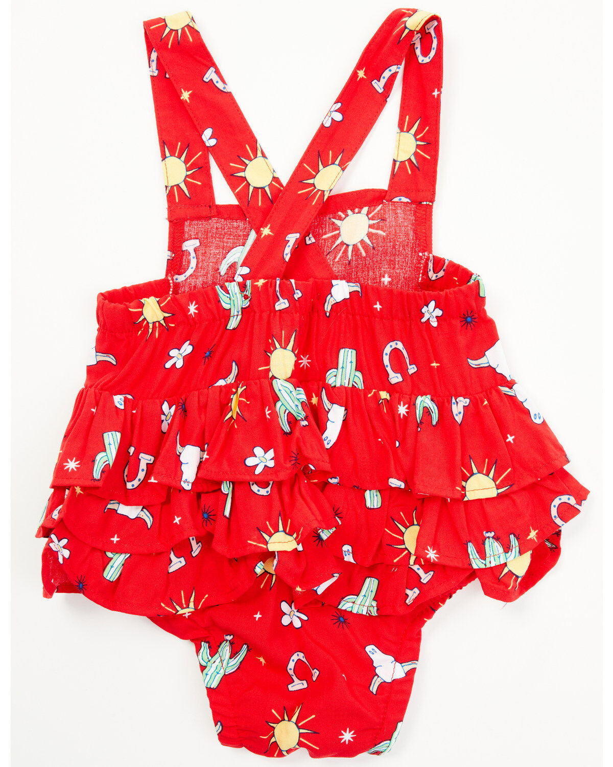 Wrangler Infant Girls' Conversation Print Ruffle Overalls