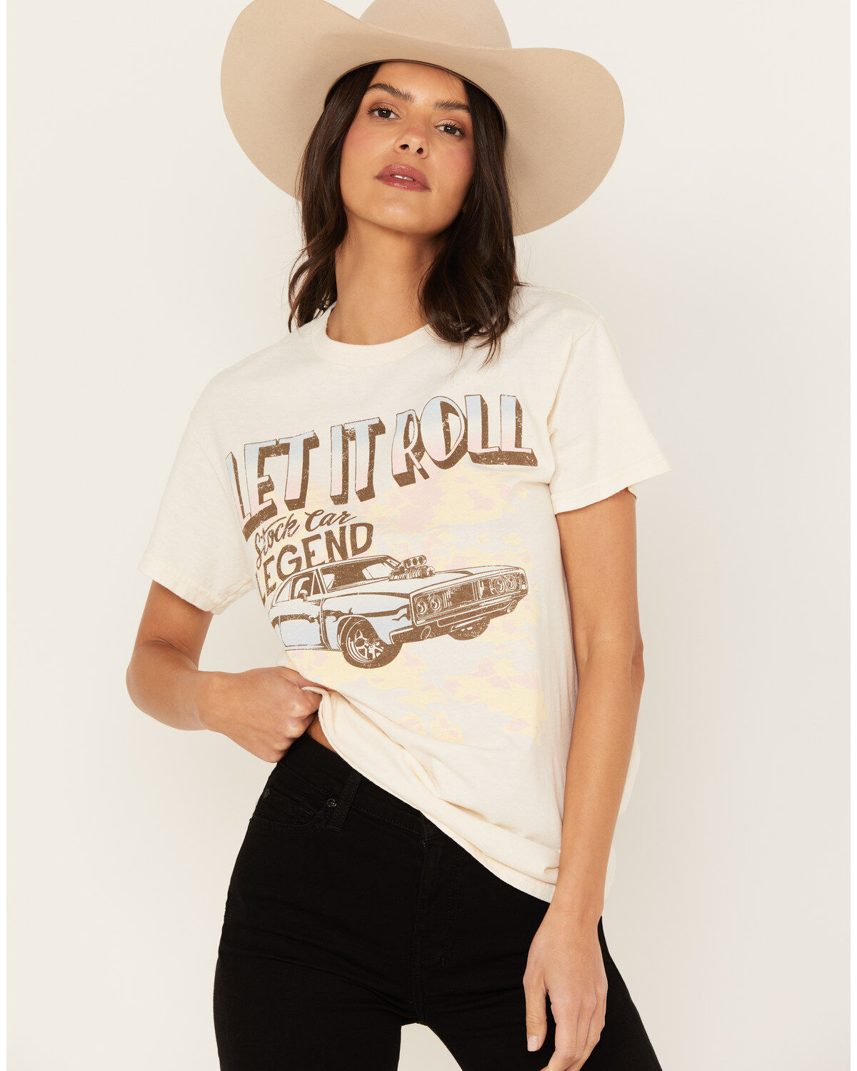 Youth in Revolt Women's Let It Roll Muscle Short Sleeve Graphic Tee