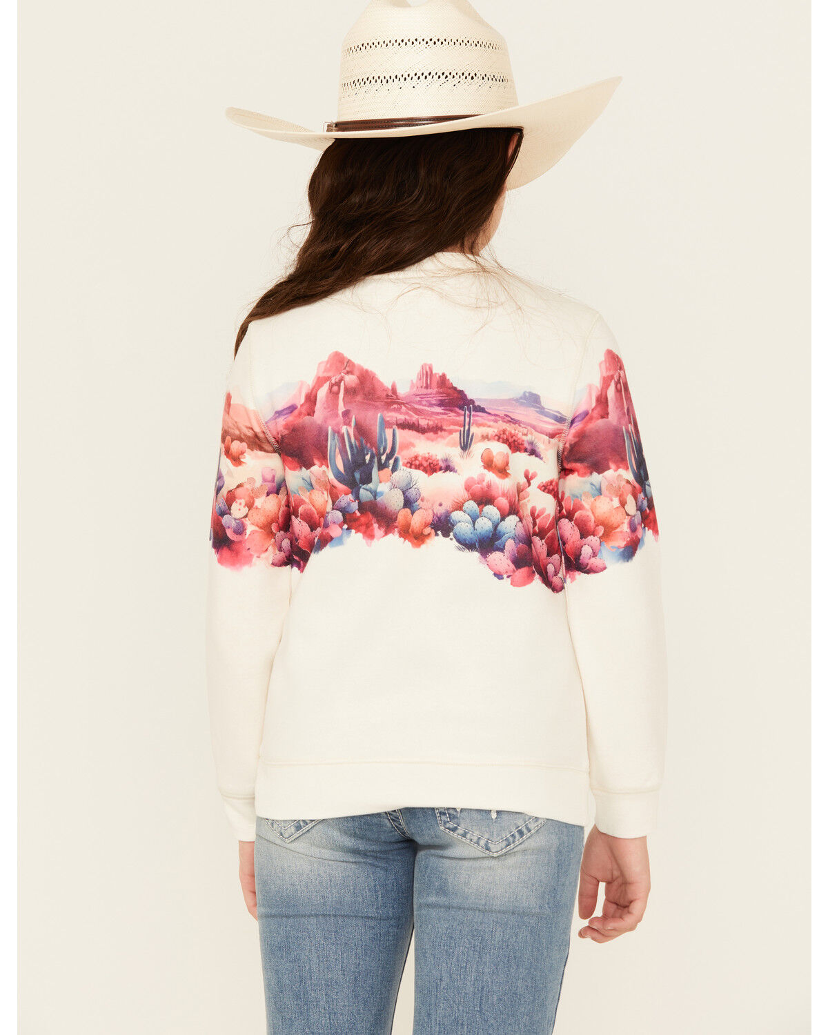 Shyanne Girls' Scenic Print Long Sleeve Pullover