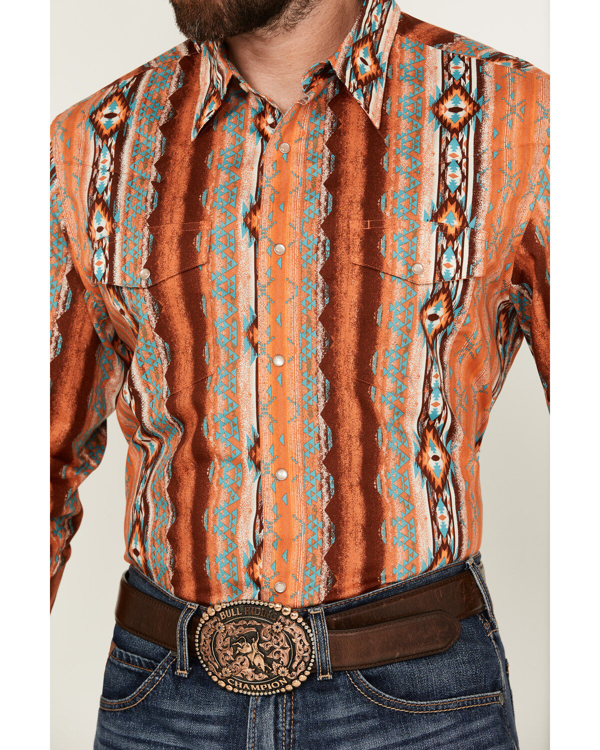 Wrangler Men's Checotah Long Sleeve Snap Western Shirt