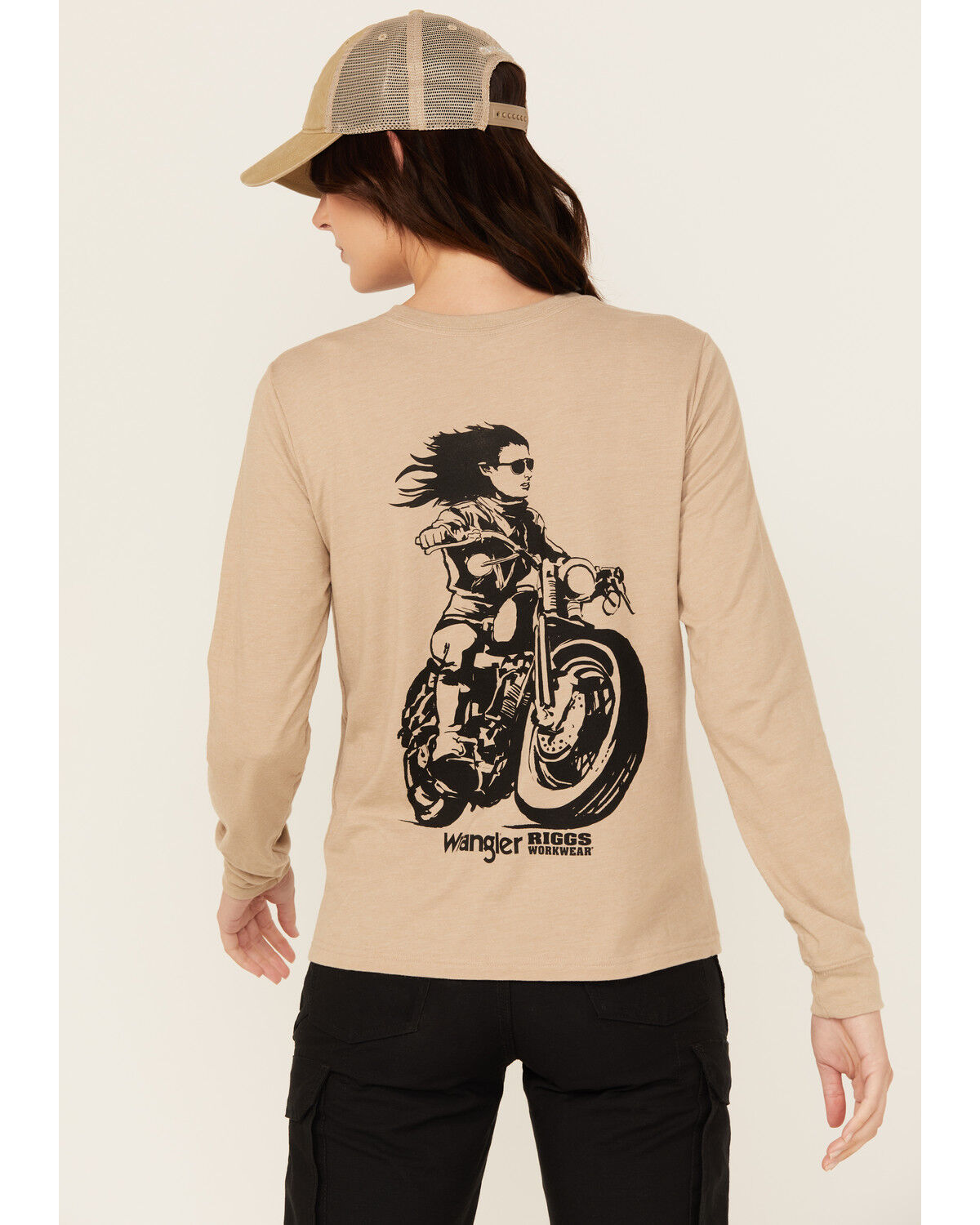 Wrangler RIGGS Women's Boot Barn Exclusive Moto Girl Long Sleeve Graphic Work Tee - Plus