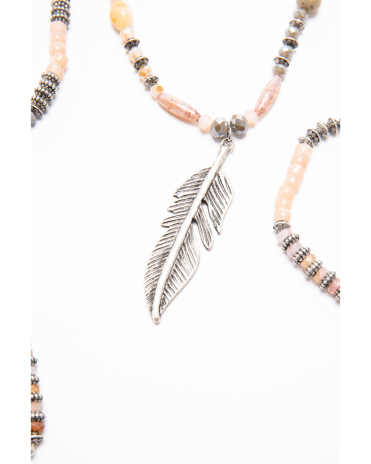 Shyanne Women's Moonlit Feather Beaded Wrap Jewelry Set - 2 Piece