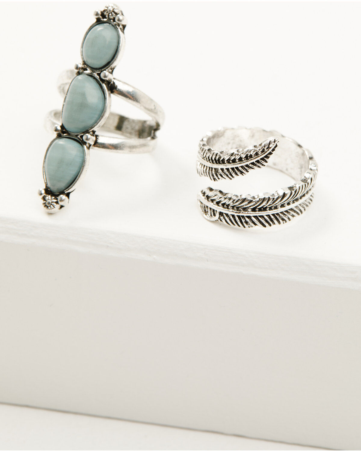 Shyanne Women's Juniper Sky Squash Blossom Ring Set - 5 Piece
