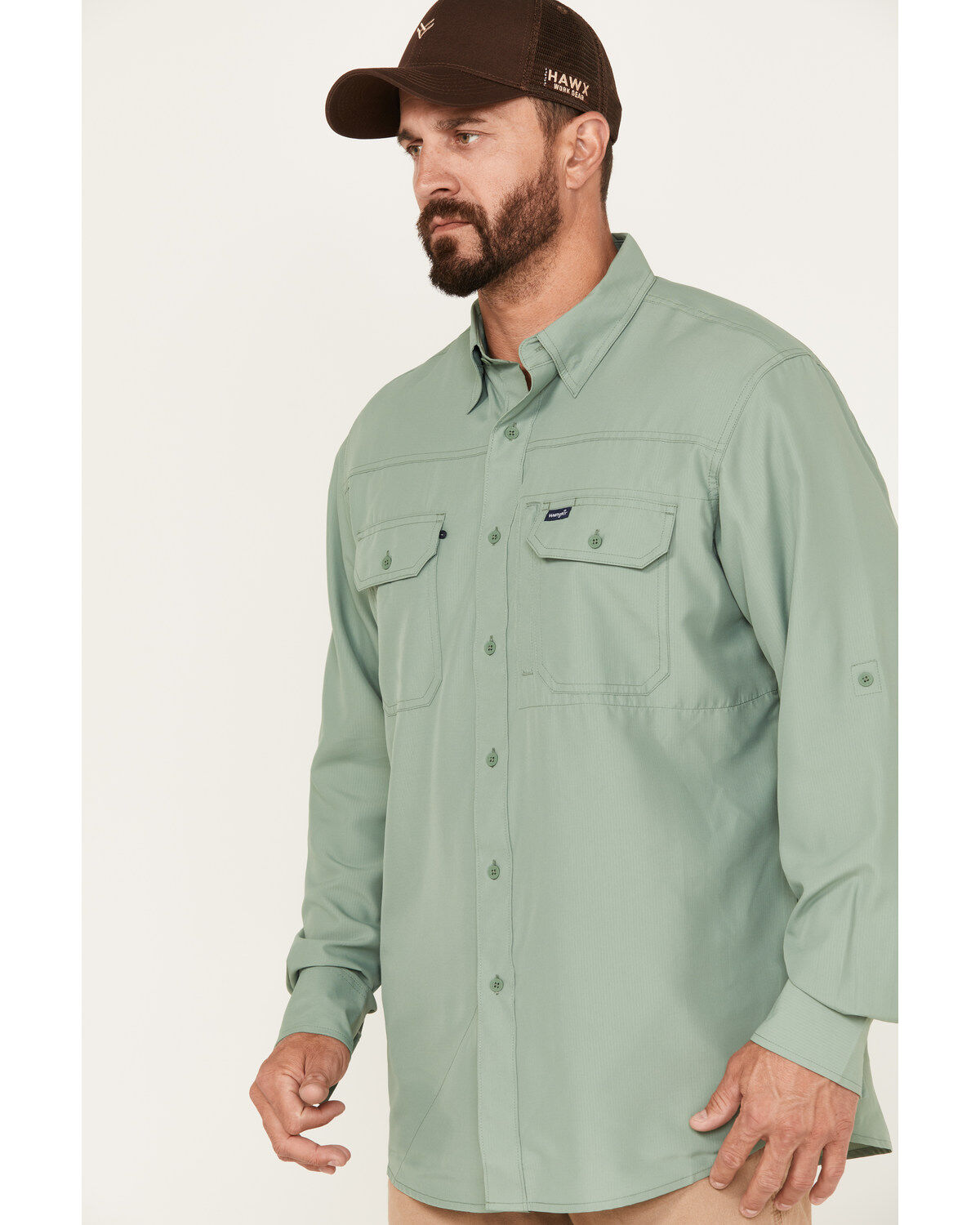 Wrangler Men's Performance Long Sleeve Button-Down Shirt