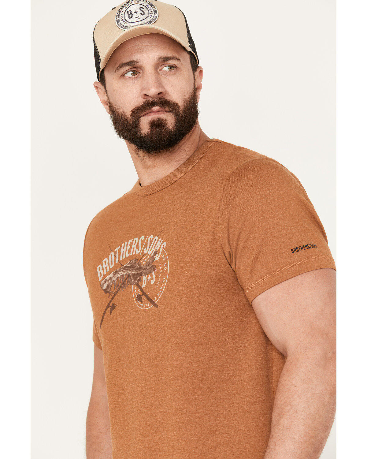 Brothers and Sons Men's Fish Short Sleeve Graphic T-Shirt